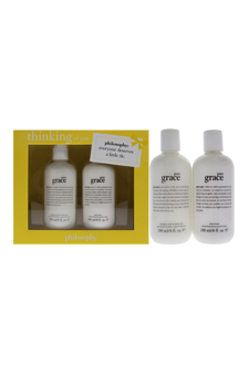 Thinking of You by Philosophy for Women - 2 Pc Kit 8oz Pure Grace Shampo Bath & Shower Gel, 8oz Pure Grace Body Lotion