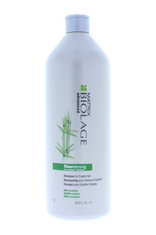 Biolage Advanced Fiberstrong Intra-Cylane + Bamboo Shampoo For Weak-Fragile Hair by Matrix for Unisex - 33.8 oz Shampoo