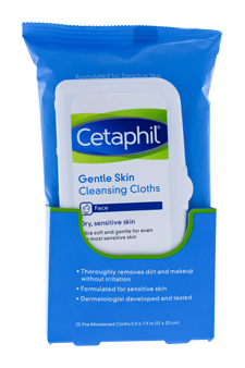 Gentle Skin Cleansing Cloths - Sensitive Skin by Cetaphil for Unisex - 25 Pc Towelettes